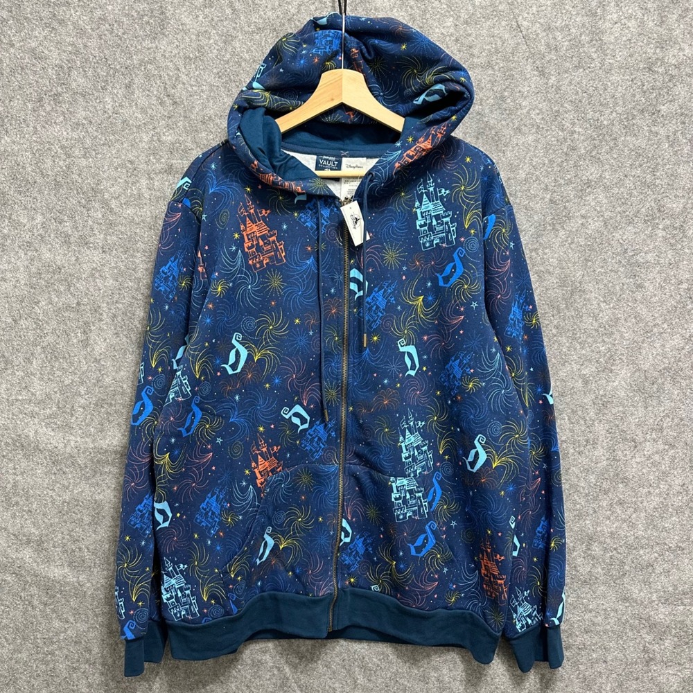 NEW Her Universe Disneyland 70th Anniversary Vault Hoodie Womens XL Zip